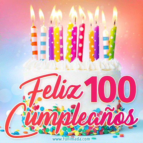 Cumpleaños de 100 - delicioso pastel de cumpleaños con velas
