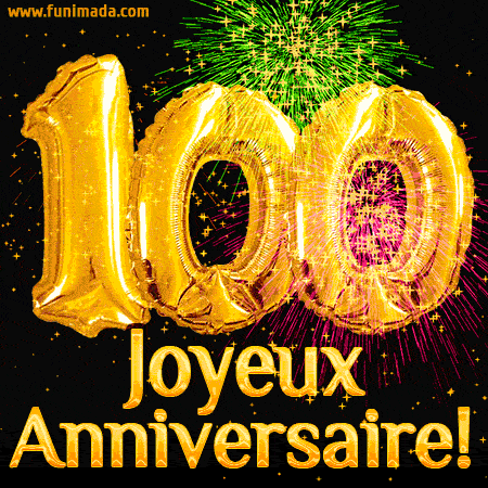 Beau feu d'artifice joyeux anniversaire 100 ans GIF ...