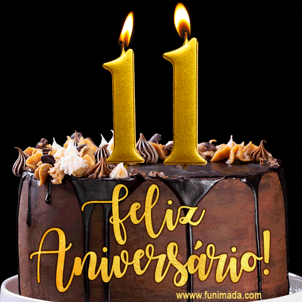Feliz aniversário de 11 anos - lindo bolo de feliz aniversário