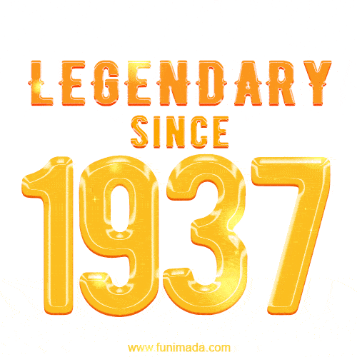 Happy Birthday 1937 GIF. Legendary since 1937.