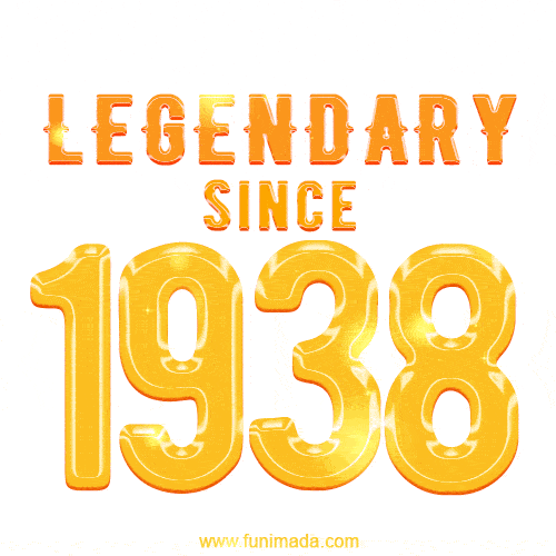 Happy Birthday 1938 GIF. Legendary since 1938.