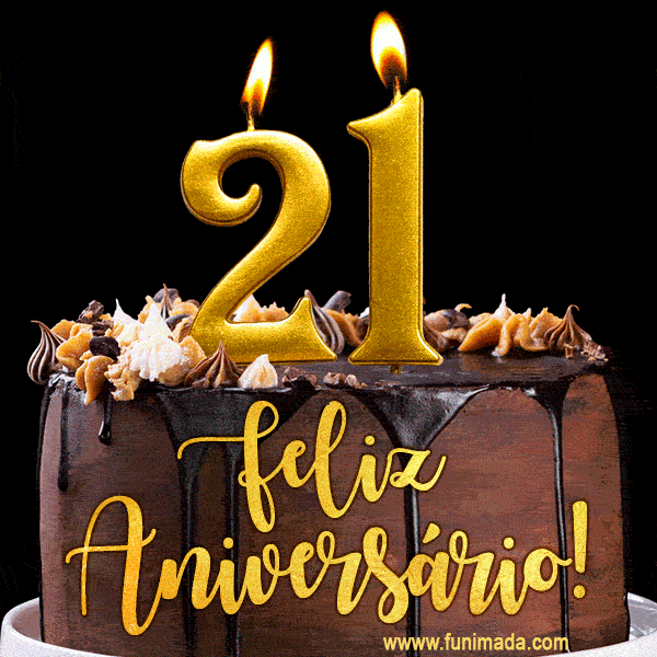 Feliz aniversário de 21 anos - lindo bolo de feliz aniversário
