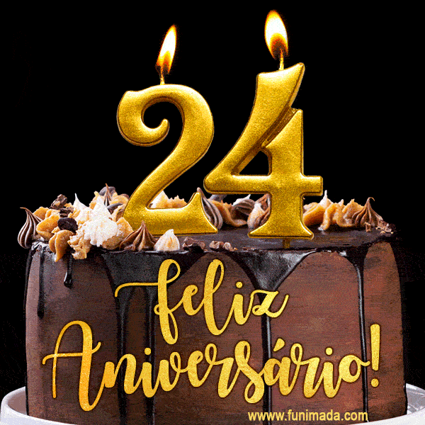Feliz aniversário de 24 anos - lindo bolo de feliz aniversário