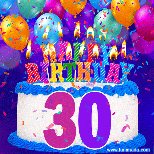 Age 30 Milestone Birthday Cake Candle 
