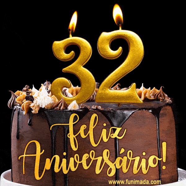 Feliz aniversário de 32 anos - lindo bolo de feliz aniversário