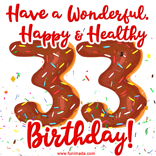 Have a Wonderful, Happy & Healthy 33rd Birthday!