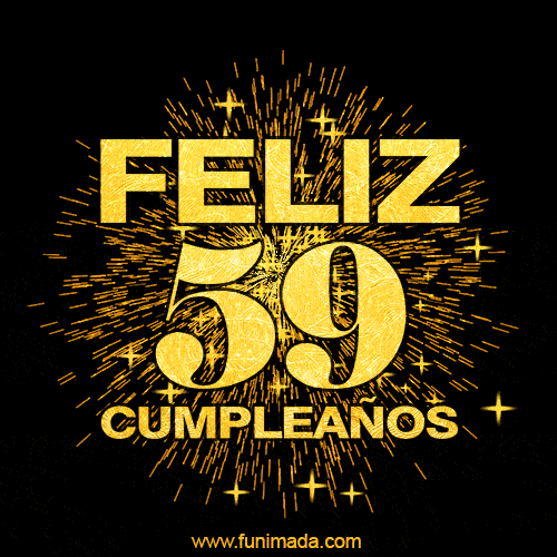 GIF animado para cumpleaños con el número 59 - feliz cumpleaños gif de fuegos artificiales
