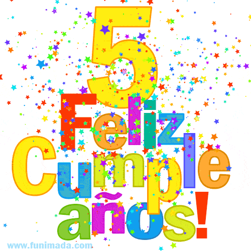  Imagen GIF festiva y colorida de feliz cumpleaños número   — Descarga en Funimada.com