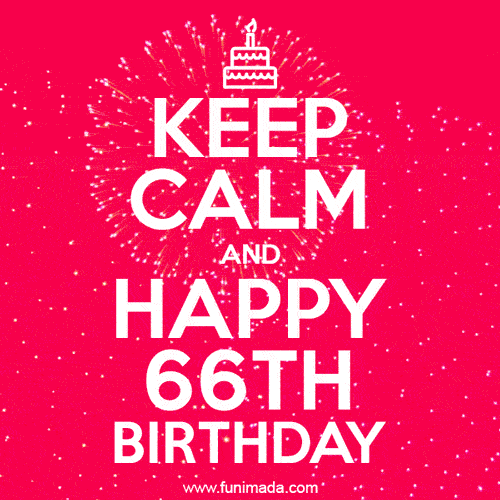 KEEP CALM and Happy 66th Birthday GIF