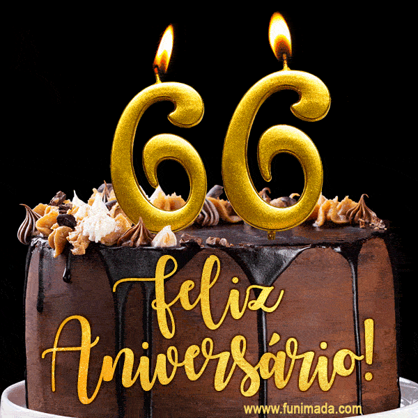 Feliz aniversário de 66 anos - lindo bolo de feliz aniversário