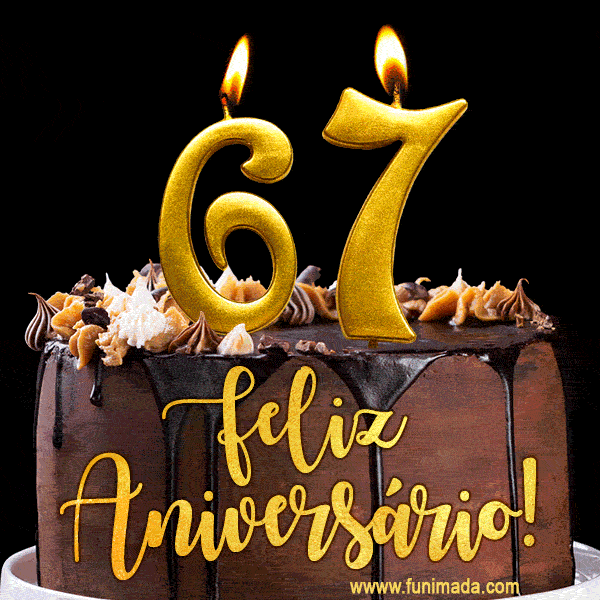 Feliz aniversário de 67 anos - lindo bolo de feliz aniversário