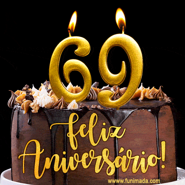 Feliz aniversário de 69 anos - lindo bolo de feliz aniversário