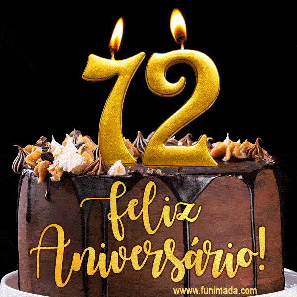 Feliz aniversário de 72 anos - lindo bolo de feliz aniversário