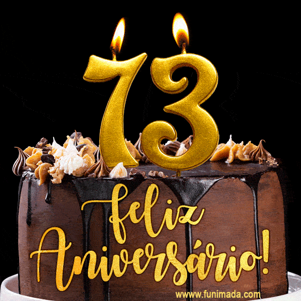 Feliz aniversário de 73 anos - lindo bolo de feliz aniversário