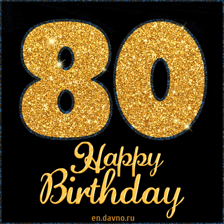 Happy 80th Birthday Animated GIFs
