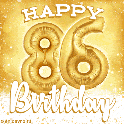 Download & Send Cute Balloons Happy 86th Birthday Card for Free