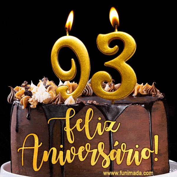 Feliz aniversário de 93 anos - lindo bolo de feliz aniversário