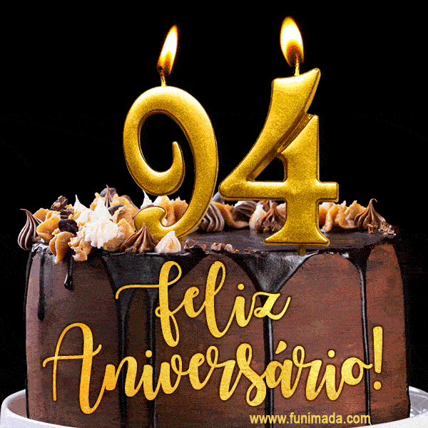 Feliz aniversário de 94 anos - lindo bolo de feliz aniversário
