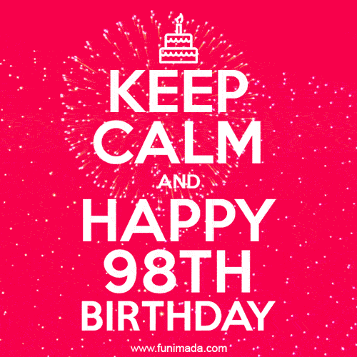 KEEP CALM and Happy 98th Birthday GIF