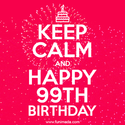 KEEP CALM and Happy 99th Birthday GIF