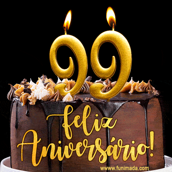 Feliz aniversário de 99 anos - lindo bolo de feliz aniversário