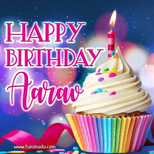 Happy Birthday Aarav - Lovely Animated GIF