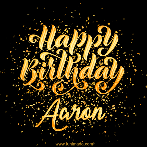 Happy Birthday Card for Aaron - Download GIF and Send for Free