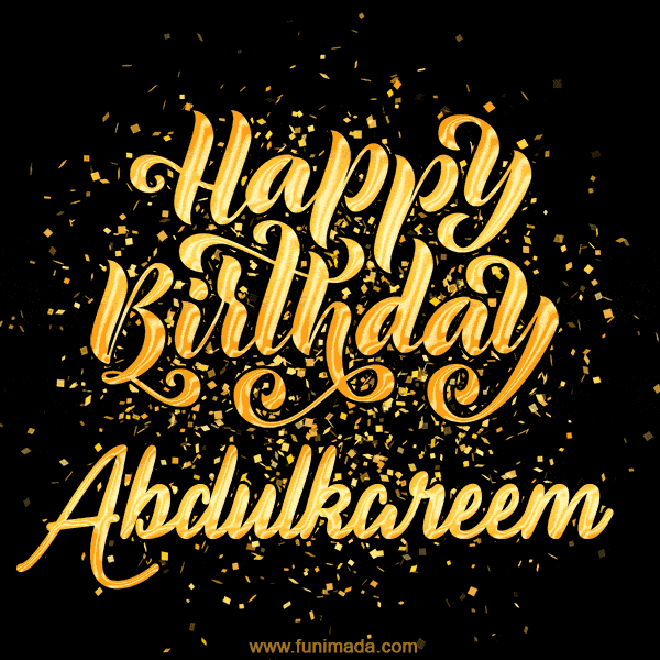 Happy Birthday Card for Abdulkareem - Download GIF and Send for Free