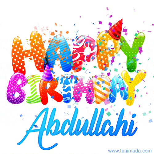 Happy Birthday Abdullahi - Creative Personalized GIF With Name