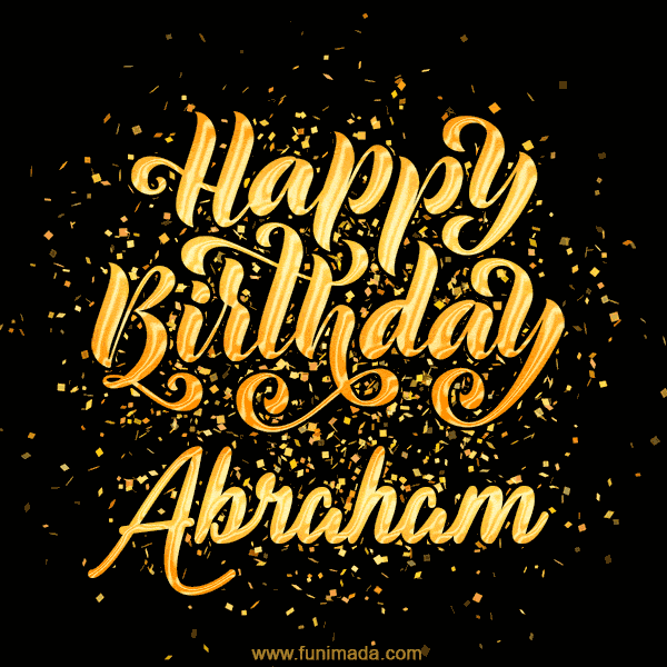 Happy Birthday Card for Abraham - Download GIF and Send for Free