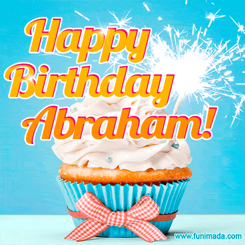Happy Birthday, Abraham! Elegant cupcake with a sparkler.