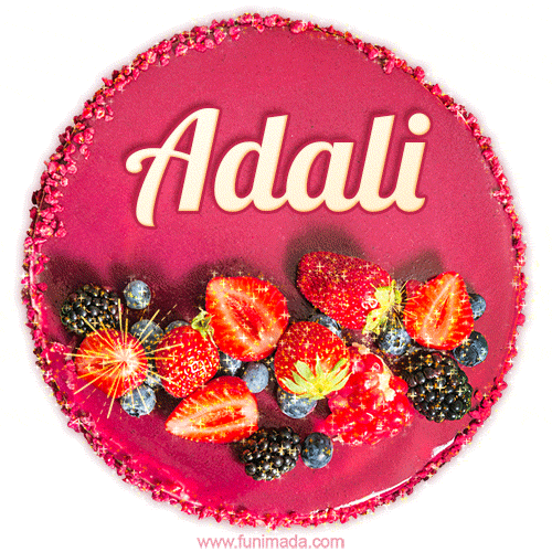 Happy Birthday Cake with Name Adali - Free Download