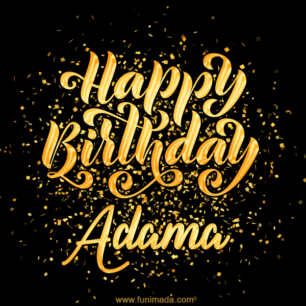 Happy Birthday Card for Adama - Download GIF and Send for Free