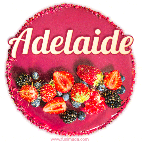 Happy Birthday Cake with Name Adelaide - Free Download