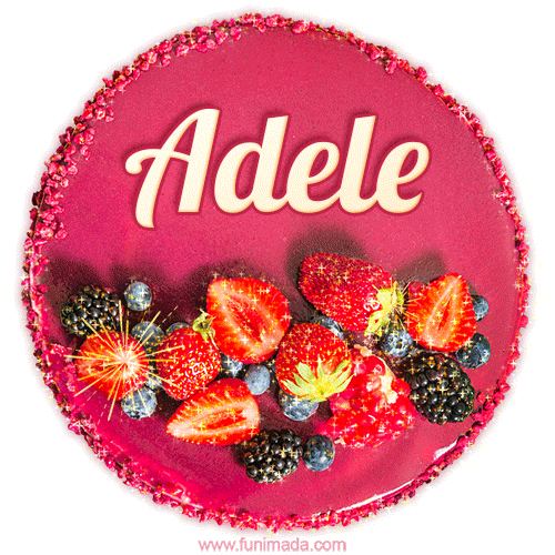 Happy Birthday Cake with Name Adele - Free Download
