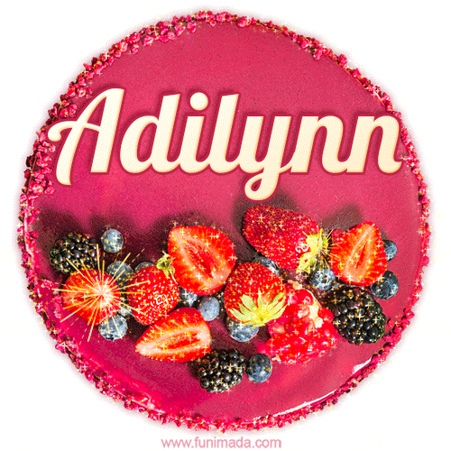 Happy Birthday Cake with Name Adilynn - Free Download