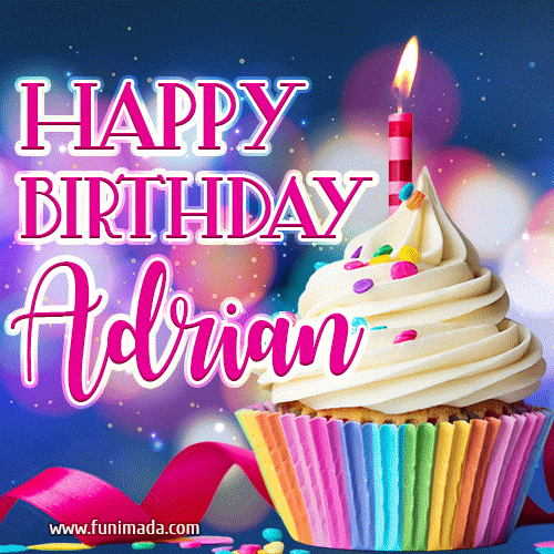 Happy Birthday Adrian - Lovely Animated GIF