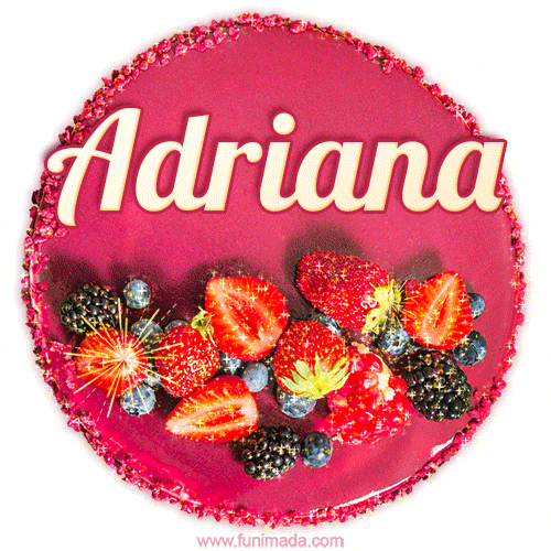 Happy Birthday Cake with Name Adriana - Free Download