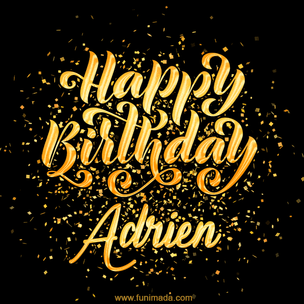Happy Birthday Card for Adrien - Download GIF and Send for Free