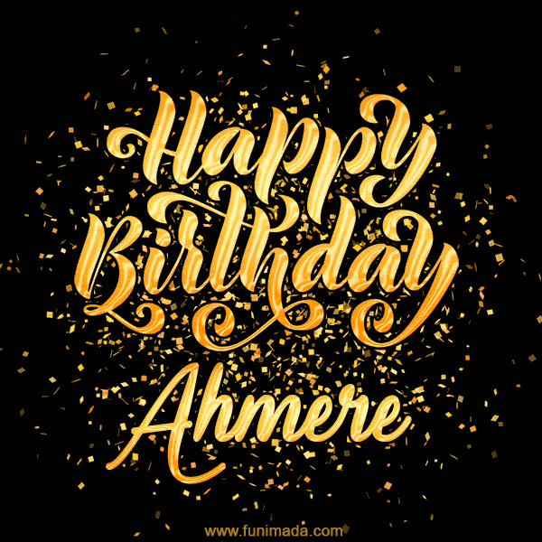 Happy Birthday Card for Ahmere - Download GIF and Send for Free