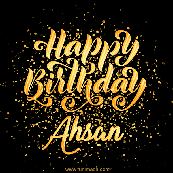 Happy Birthday Card for Ahsan - Download GIF and Send for Free