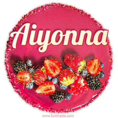 Happy Birthday Cake with Name Aiyonna - Free Download