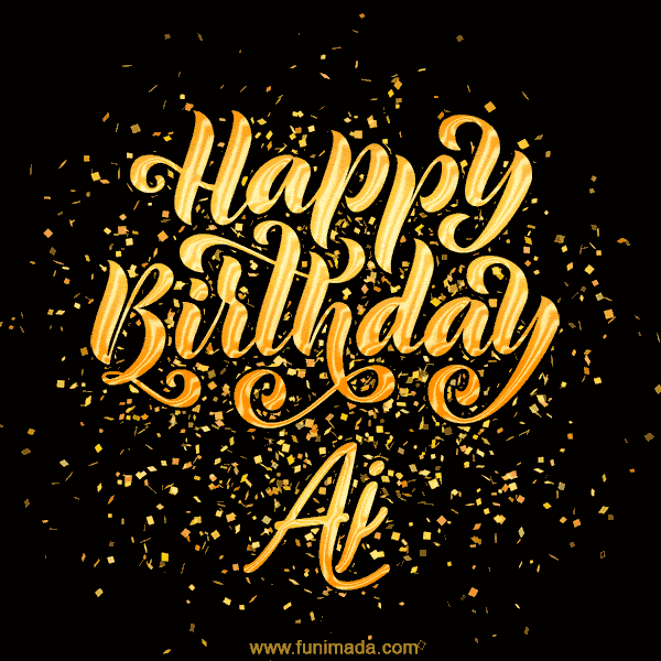 Happy Birthday Card for Aj - Download GIF and Send for Free