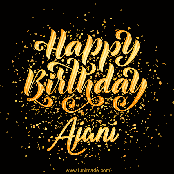 Happy Birthday Card for Ajani - Download GIF and Send for Free