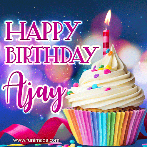Happy Birthday Ajay - Lovely Animated GIF — Download on 