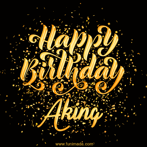 Happy Birthday Card for Aking - Download GIF and Send for Free