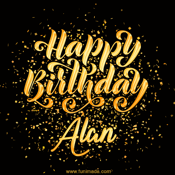 Happy Birthday Card for Alan - Download GIF and Send for Free