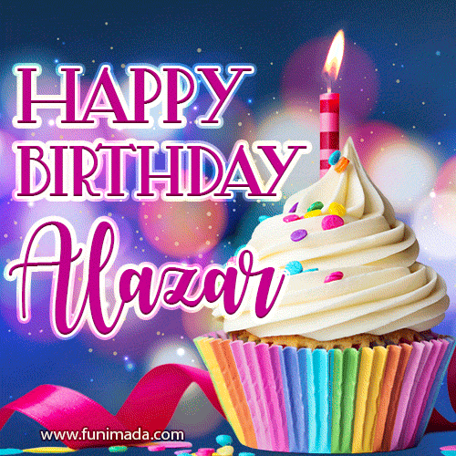 Happy Birthday Alazar - Lovely Animated GIF