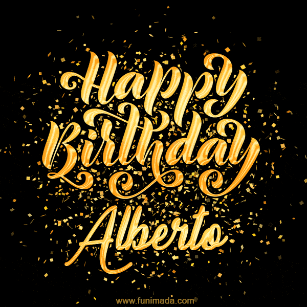 Happy Birthday Card for Alberto - Download GIF and Send for Free