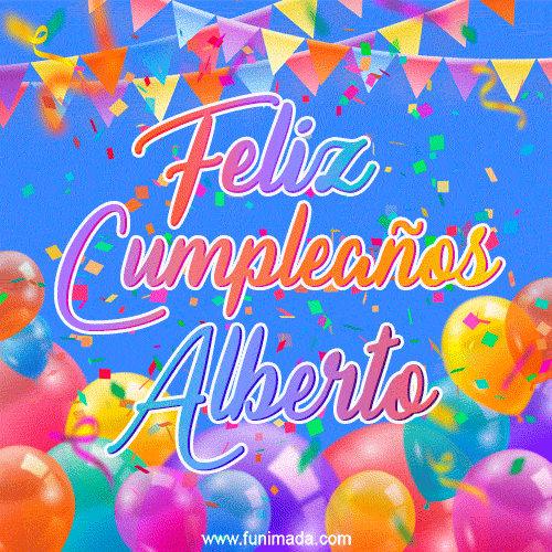 Feliz Cumpleaños Alberto (GIF)